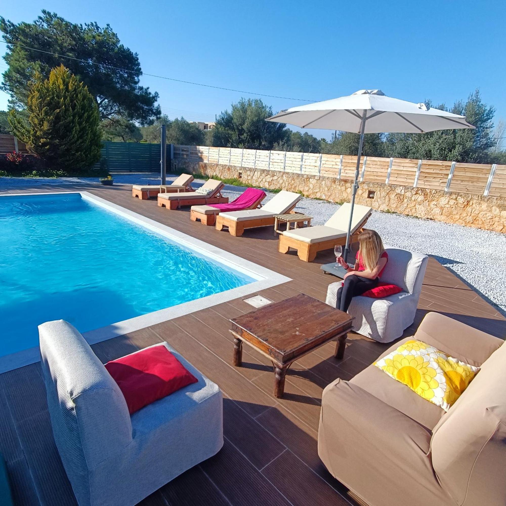 Drosoula Villa 3Bdr Private Swimming Pool Chorafakia Екстериор снимка
